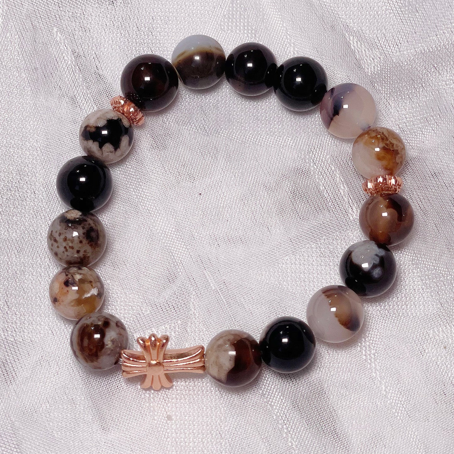 Black Flower Agates