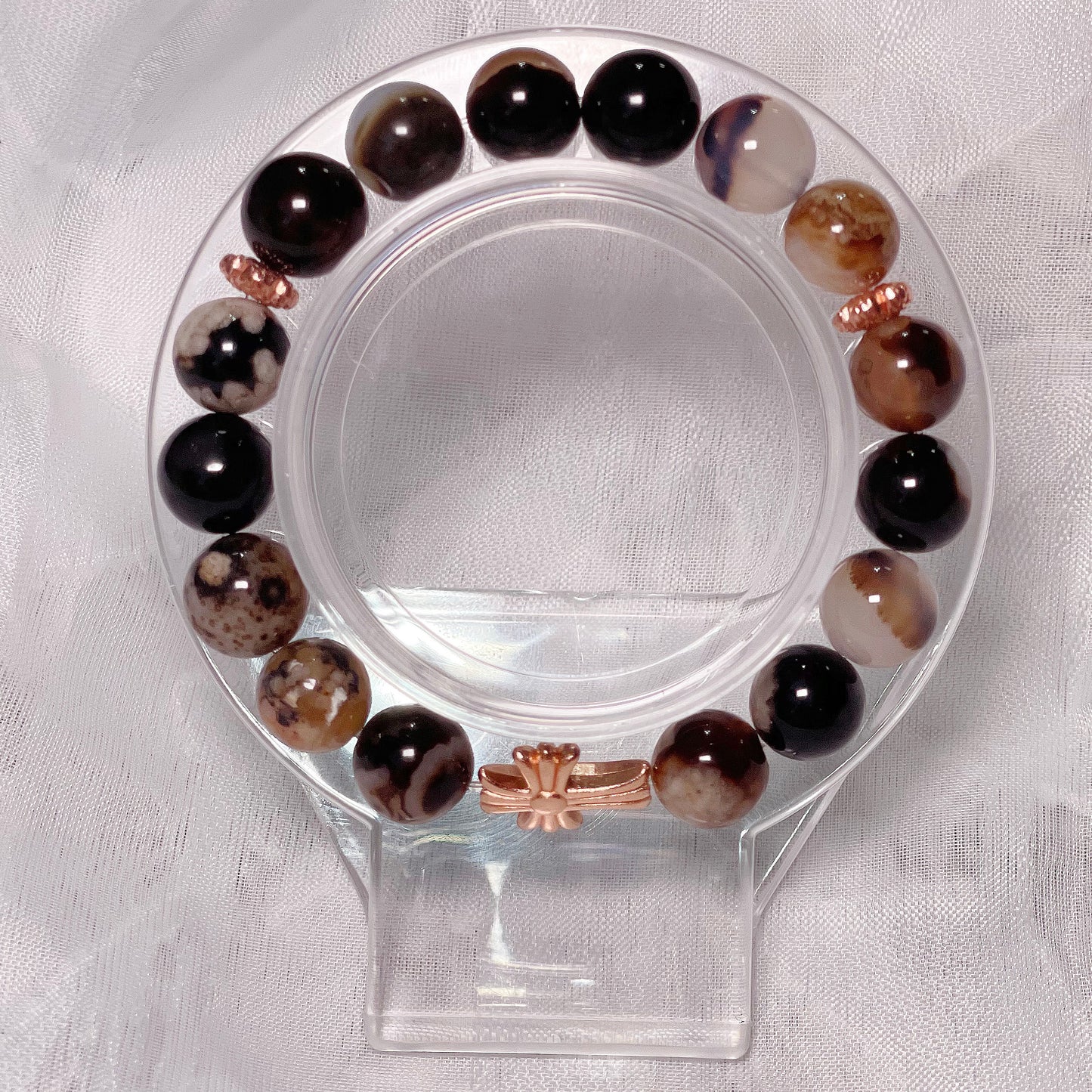 Black Flower Agates