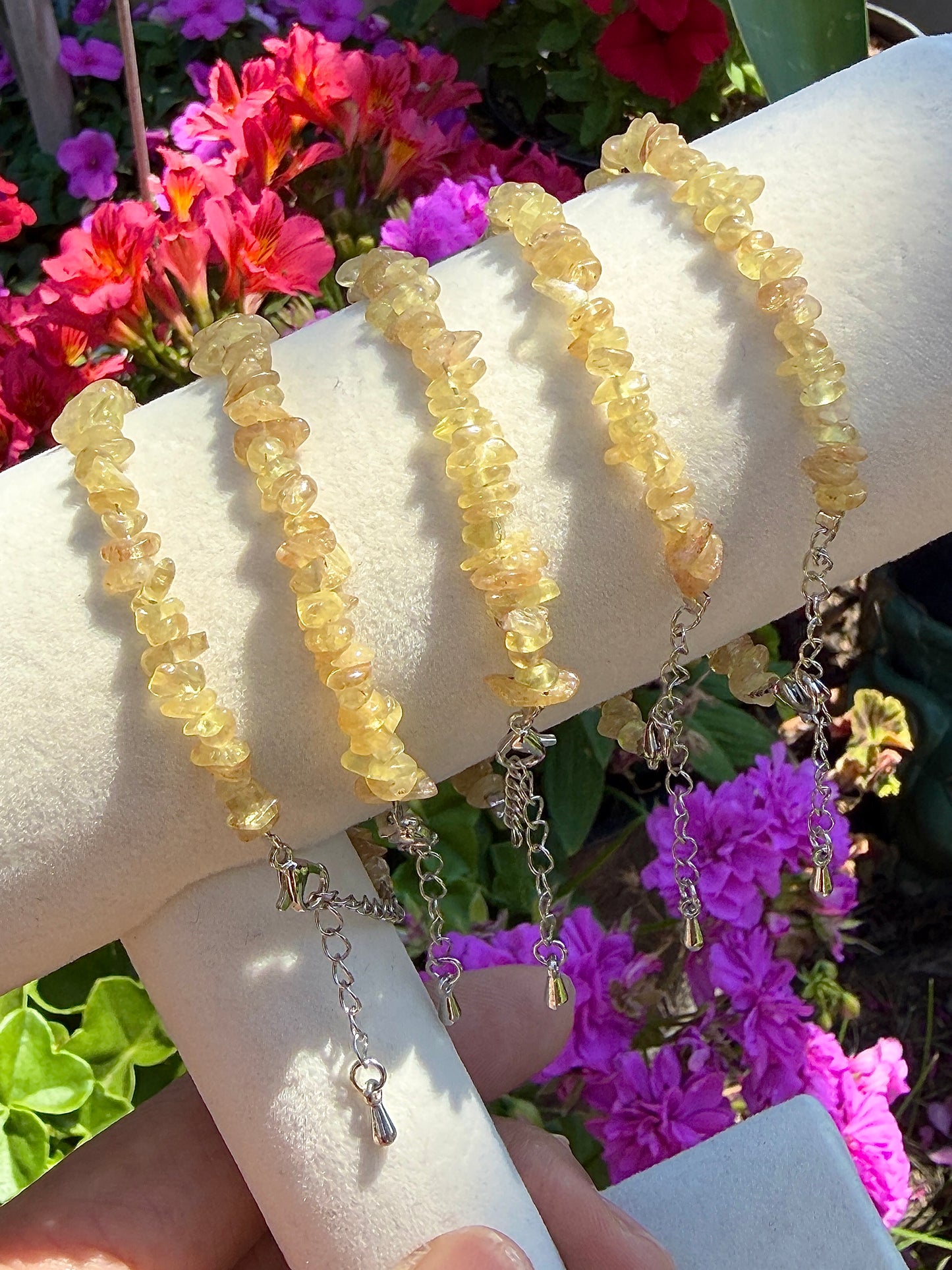Adjustable Crystal Chips Bracelet