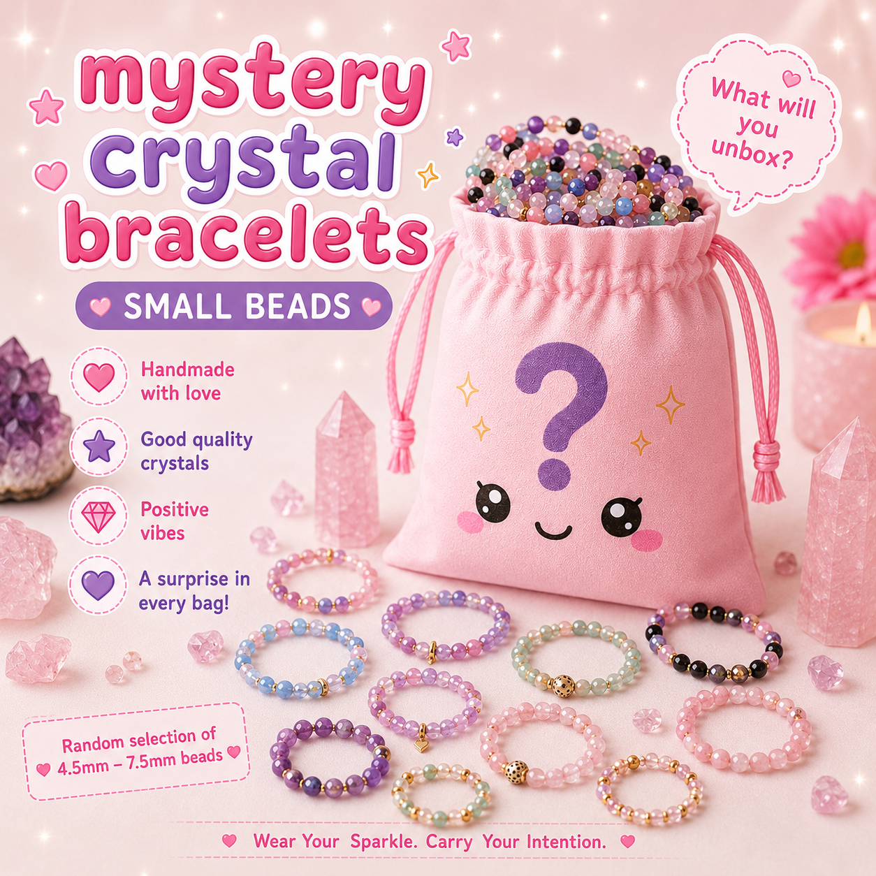4.5mm-7.5mm Crystal Mystery Bags