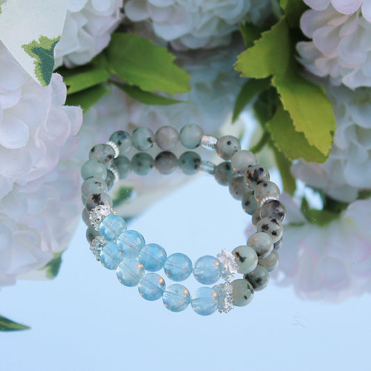 Aquamarine and Kiwi Jasper